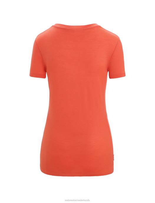 Icebreaker vrouwen merino tech lite ii t-shirt met korte mouwen moonphaselevendige aarde XXNJ616 kleding