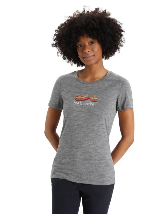 Icebreaker vrouwen merino tech lite ii t-shirt met korte mouwen mountain geologygritsteen heide XXNJ630 kleding