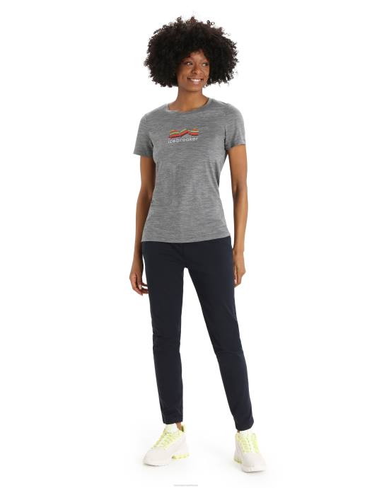 Icebreaker vrouwen merino tech lite ii t-shirt met korte mouwen mountain geologygritsteen heide XXNJ630 kleding