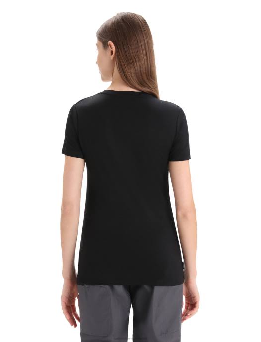 Icebreaker vrouwen merino tech lite ii t-shirt met korte mouwen naturelzwart XXNJ664 kleding