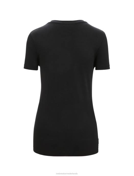 Icebreaker vrouwen merino tech lite ii t-shirt met korte mouwen naturelzwart XXNJ664 kleding