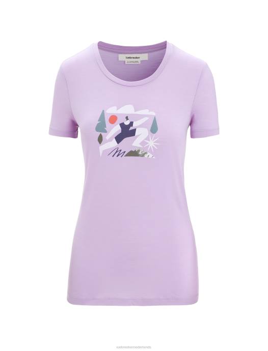 Icebreaker vrouwen merino tech lite ii t-shirt met korte mouwen voor de lentepaarse blik XXNJ621 kleding