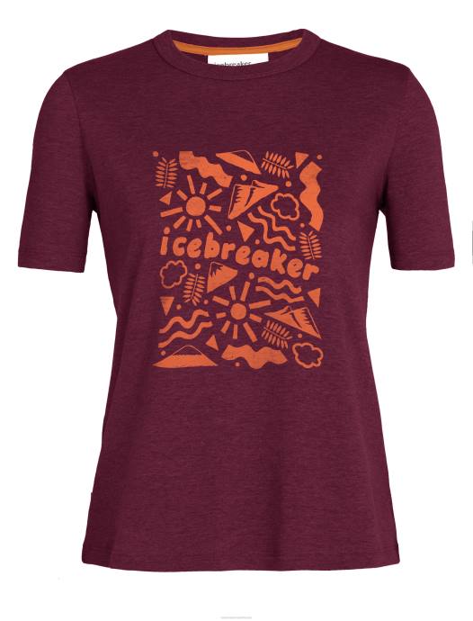 Icebreaker vrouwen tencel katoenen T-shirt met korte mouwen originskers XXNJ800 kleding