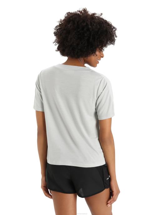 Icebreaker vrouwen zoneknit merino boxy T-shirt met korte mouwenether XXNJ893 kleding