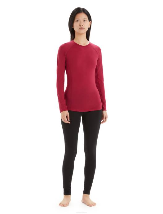 Icebreaker vrouwen bodyfitzone merino 150 zone thermotop met lange mouwen en ronde halskers XXNJ795 kleding