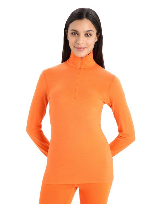 Icebreaker vrouwen merino 200 oasis thermische top met lange mouwen en halve ritsflash XXNJ899 kleding