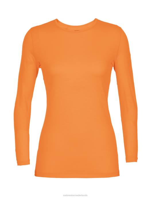 Icebreaker vrouwen merino 200 oasis thermotop met lange mouwen en ronde halsflash XXNJ803 kleding