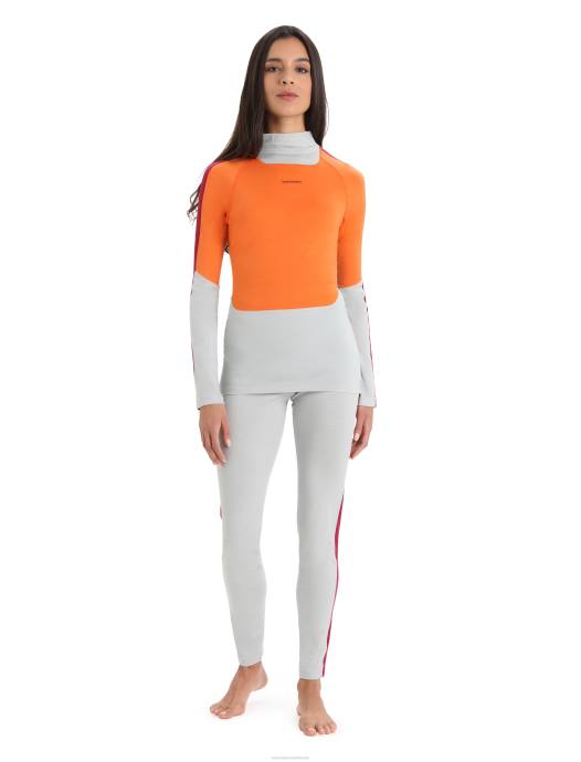 Icebreaker vrouwen merino 200 sonebula thermische top met lange mouwen en hoge halsether/flits XXNJ878 kleding