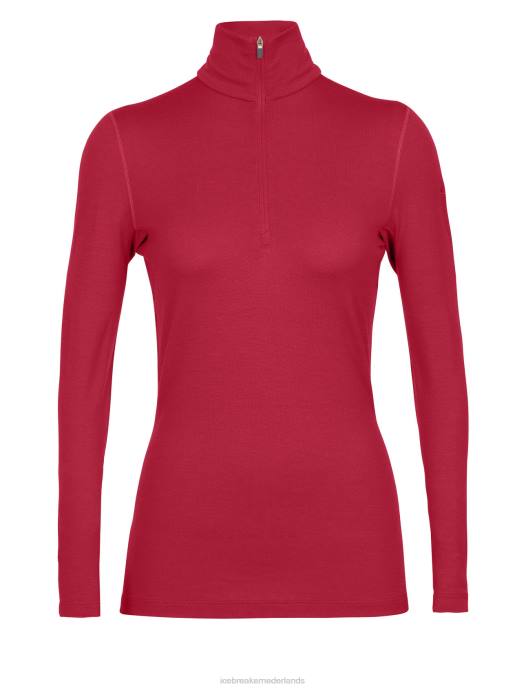 Icebreaker vrouwen merino 260 tech thermische top met lange mouwen en halve ritskers XXNJ859 kleding