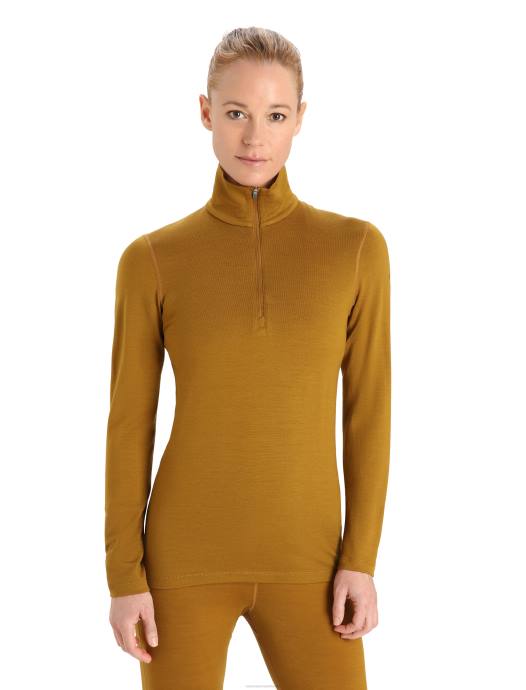 Icebreaker vrouwen merino 260 tech thermische top met lange mouwen en halve ritskruidnagel XXNJ860 kleding