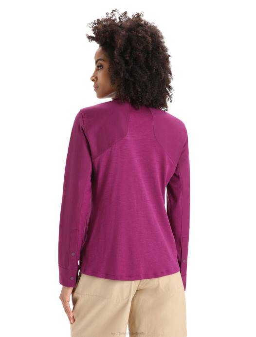 Icebreaker vrouwen Merino wandeltop met lange mouwenga bes XXNJ692 kleding