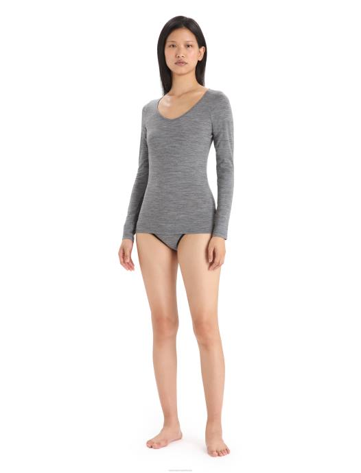 Icebreaker vrouwen merino sirene long sleeve sweetheart topgritsteen heide XXNJ550 kleding