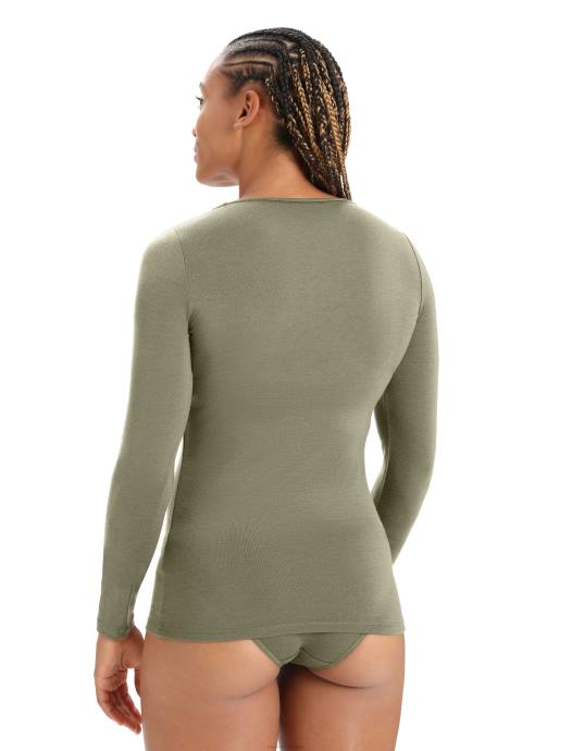 Icebreaker vrouwen merino sirene long sleeve sweetheart topladen XXNJ551 kleding