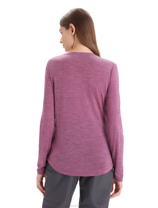 Icebreaker vrouwen merino sphere ii T-shirt met lange mouwenga bessenheide XXNJ691 kleding