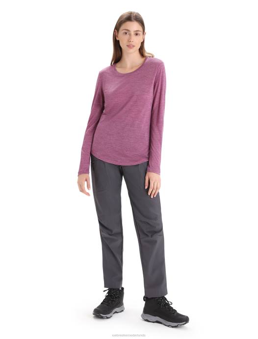 Icebreaker vrouwen merino sphere ii T-shirt met lange mouwenga bessenheide XXNJ691 kleding