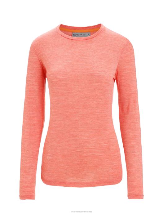 Icebreaker vrouwen merino sphere ii T-shirt met lange mouwenlevendige aardheide XXNJ689 kleding