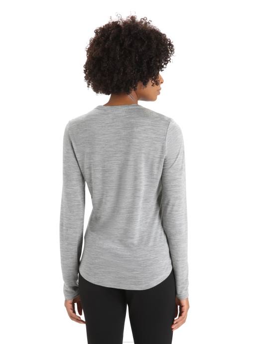 Icebreaker vrouwen merino sphere ii T-shirt met lange mouwenmetro heide XXNJ688 kleding