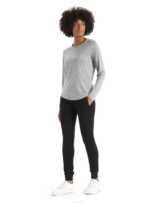 Icebreaker vrouwen merino sphere ii T-shirt met lange mouwenmetro heide XXNJ688 kleding